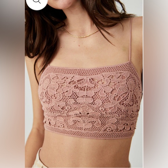 NWT Free People Intimately Lyra Bralette in Color: Rose - Picture 1 of 6